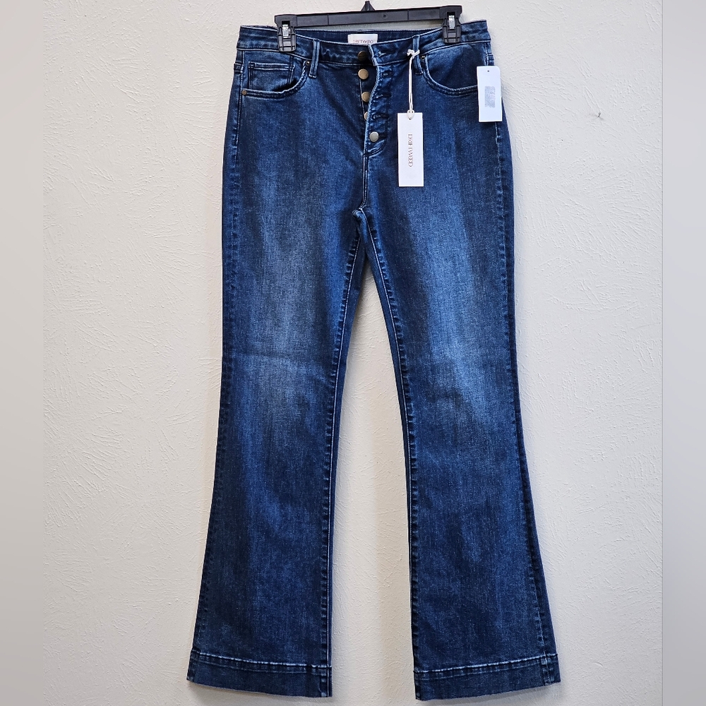 Driftwood Wyatt Button Front Bootcut Denim Jeans Size 30x33 Cowgirl Boho Western - Picture 2 of 8